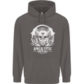 Apocalyptic Survival Skill Skull Gaming Mens 80% Cotton Hoodie Charcoal