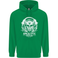 Apocalyptic Survival Skill Skull Gaming Mens 80% Cotton Hoodie Irish Green