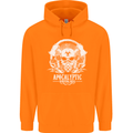Apocalyptic Survival Skill Skull Gaming Mens 80% Cotton Hoodie Orange