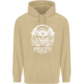 Apocalyptic Survival Skill Skull Gaming Mens 80% Cotton Hoodie Sand
