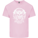 Apocalyptic Survival Skill Skull Gaming Mens Cotton T-Shirt Tee Top Light Pink