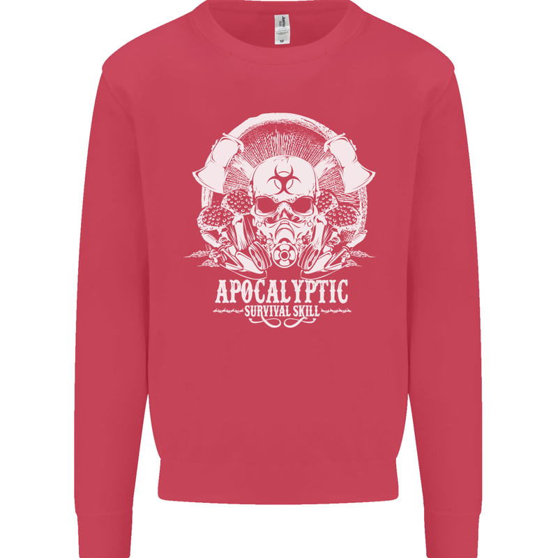 Apocalyptic Survival Skill Skull Gaming Mens Sweatshirt Jumper Heliconia