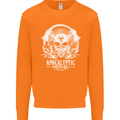 Apocalyptic Survival Skill Skull Gaming Mens Sweatshirt Jumper Orange