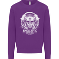 Apocalyptic Survival Skill Skull Gaming Mens Sweatshirt Jumper Purple