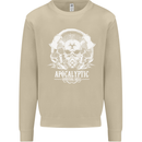 Apocalyptic Survival Skill Skull Gaming Mens Sweatshirt Jumper Sand