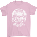 Apocalyptic Survival Skill Skull Gaming Mens T-Shirt Cotton Gildan Light Pink
