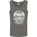 Apocalyptic Survival Skill Skull Gaming Mens Vest Tank Top Charcoal