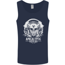Apocalyptic Survival Skill Skull Gaming Mens Vest Tank Top Navy Blue