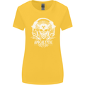 Apocalyptic Survival Skill Skull Gaming Womens Wider Cut T-Shirt Yellow