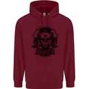 Apocalyptic Survival Skull Gamer Gaming Childrens Kids Hoodie Maroon