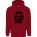 Apocalyptic Survival Skull Gamer Gaming Childrens Kids Hoodie Red