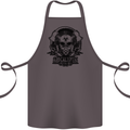 Apocalyptic Survival Skull Gamer Gaming Cotton Apron 100% Organic Dark Grey