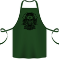 Apocalyptic Survival Skull Gamer Gaming Cotton Apron 100% Organic Forest Green
