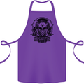 Apocalyptic Survival Skull Gamer Gaming Cotton Apron 100% Organic Purple