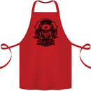 Apocalyptic Survival Skull Gamer Gaming Cotton Apron 100% Organic Red