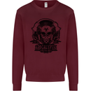 Apocalyptic Survival Skull Gamer Gaming Kids Sweatshirt Jumper Maroon
