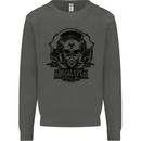 Apocalyptic Survival Skull Gamer Gaming Kids Sweatshirt Jumper Storm Grey