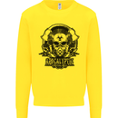 Apocalyptic Survival Skull Gamer Gaming Kids Sweatshirt Jumper Yellow