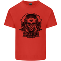 Apocalyptic Survival Skull Gamer Gaming Kids T-Shirt Childrens Red