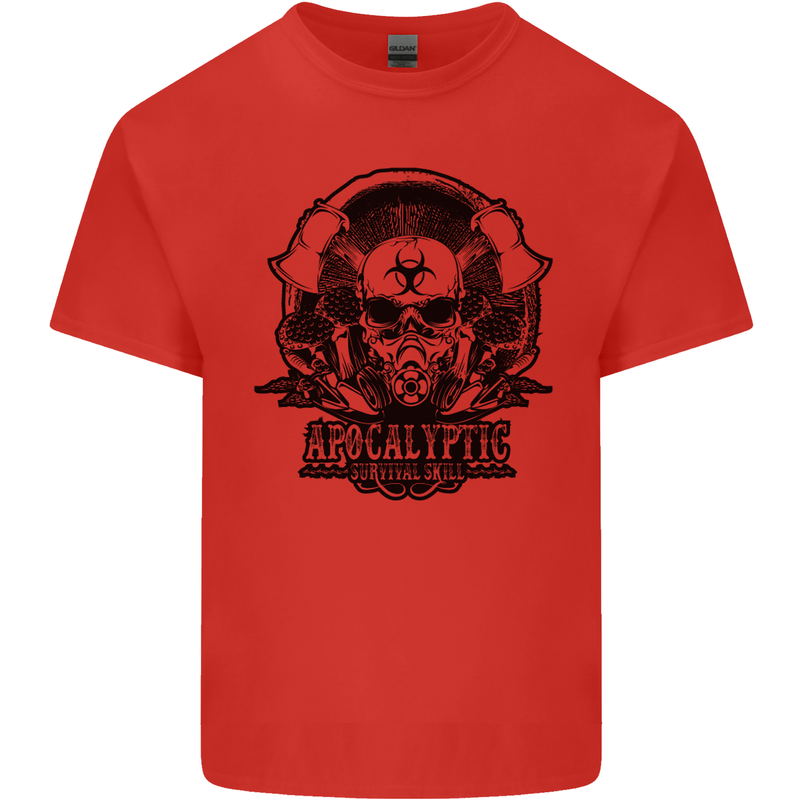 Apocalyptic Survival Skull Gamer Gaming Kids T-Shirt Childrens Red