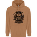 Apocalyptic Survival Skull Gamer Gaming Mens 80% Cotton Hoodie Caramel Latte