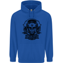 Apocalyptic Survival Skull Gamer Gaming Mens 80% Cotton Hoodie Royal Blue
