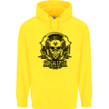 Apocalyptic Survival Skull Gamer Gaming Mens 80% Cotton Hoodie Yellow