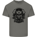 Apocalyptic Survival Skull Gamer Gaming Mens Cotton T-Shirt Tee Top Charcoal