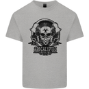 Apocalyptic Survival Skull Gamer Gaming Mens Cotton T-Shirt Tee Top Sports Grey