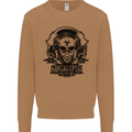 Apocalyptic Survival Skull Gamer Gaming Mens Sweatshirt Jumper Caramel Latte