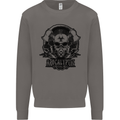 Apocalyptic Survival Skull Gamer Gaming Mens Sweatshirt Jumper Charcoal