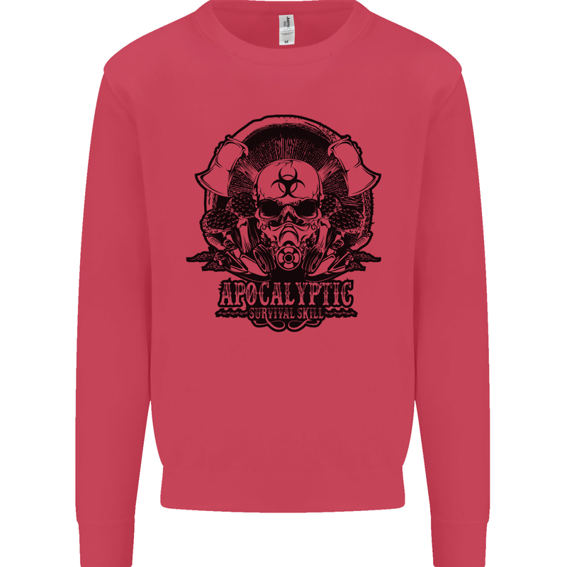 Apocalyptic Survival Skull Gamer Gaming Mens Sweatshirt Jumper Heliconia