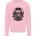 Apocalyptic Survival Skull Gamer Gaming Mens Sweatshirt Jumper Light Pink