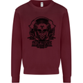 Apocalyptic Survival Skull Gamer Gaming Mens Sweatshirt Jumper Maroon