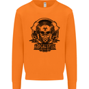 Apocalyptic Survival Skull Gamer Gaming Mens Sweatshirt Jumper Orange