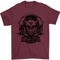 Apocalyptic Survival Skull Gamer Gaming Mens T-Shirt Cotton Gildan Maroon