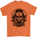 Apocalyptic Survival Skull Gamer Gaming Mens T-Shirt Cotton Gildan Orange