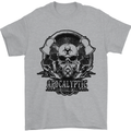 Apocalyptic Survival Skull Gamer Gaming Mens T-Shirt Cotton Gildan Sports Grey