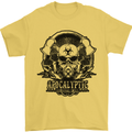 Apocalyptic Survival Skull Gamer Gaming Mens T-Shirt Cotton Gildan Yellow