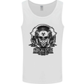 Apocalyptic Survival Skull Gamer Gaming Mens Vest Tank Top White