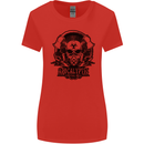 Apocalyptic Survival Skull Gamer Gaming Womens Wider Cut T-Shirt Red