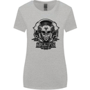 Apocalyptic Survival Skull Gamer Gaming Womens Wider Cut T-Shirt Sports Grey