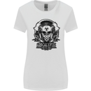 Apocalyptic Survival Skull Gamer Gaming Womens Wider Cut T-Shirt White