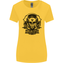 Apocalyptic Survival Skull Gamer Gaming Womens Wider Cut T-Shirt Yellow