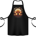 Apocalyptic Time Bomb Climate Change Gothic Cotton Apron 100% Organic Black
