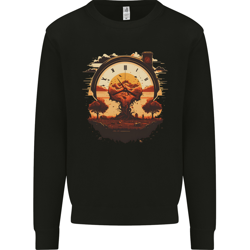 Apocalyptic Time Bomb Climate Change Gothic Kids Sweatshirt Jumper Black