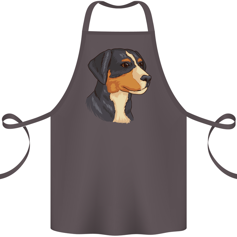 Appenzeller Sennenhund Dog Cotton Apron 100% Organic Dark Grey