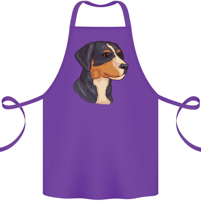 Appenzeller Sennenhund Dog Cotton Apron 100% Organic Purple