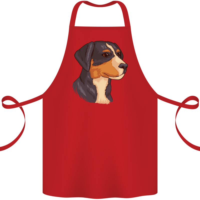 Appenzeller Sennenhund Dog Cotton Apron 100% Organic Red