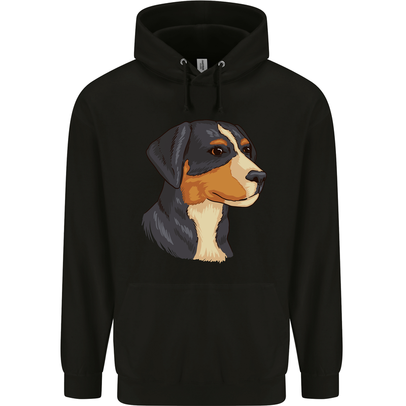 Appenzeller Sennenhund Dog Mens 80% Cotton Hoodie Black